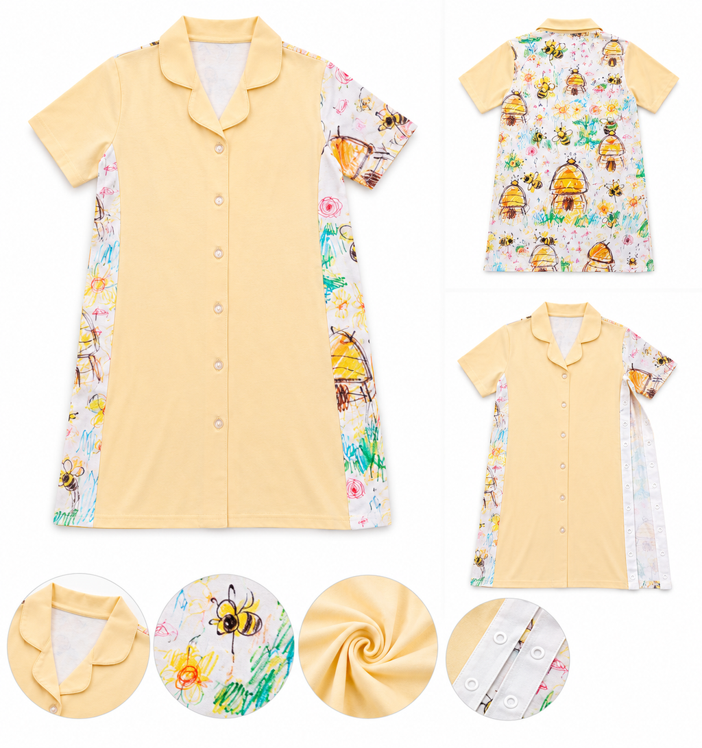 Unisex adaptive hospital night-gown